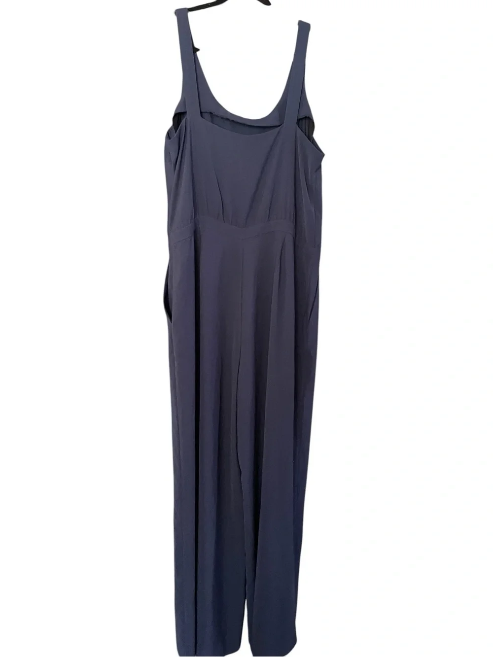 DKNY Sleeveless Wide-Leg Navy Blue Jumpsuit women’s XL scoop neck casual classic